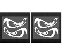 4R Quattroerre.it 15703 Pegatinas de Coche Sobredimensionadas Ojos, Blanco, 14 x 16 cm (Paquete de 2)