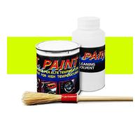 4R Quattroerre.it 16076 - Pintura para pinzas de freno, silenciadores, cabezales, monobloques, resistente a altas temperaturas, amarillo fluorescente, 100 ml