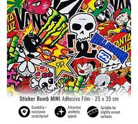 4R Quattroerre.it 16227 Hoja Adhesiva Película Sticker Bomb para Wrapping, 25 x 35 cm