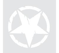 4R Quattroerre.it 17092 Pegatinas de Estrellas ilitares para el Jeep Renegade, Diámetro 20 cm, Blanco, 2 Piezas