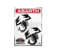 4R Quattroerre.it 21506 Pegatina Oficial Abarth, 2 Escorpiones, Tabla 94 x 131 mm