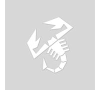 4R Quattroerre.it 21584 Adhesivo Oficial Abarth de Escorpión, Blanco, 160 mm