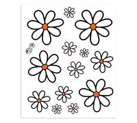4R Quattroerre.it 32103 Adhesivo Stickers Flores Margaritas, 14 x 16 cm