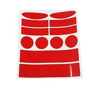 4R Quattroerre.it 4015 - Juego de Adhesivos Reflectantes para Bicicleta, Color Rojo, 14 x 16 cm
