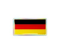 4R Quattroerre.it 465 Etiqueta Adhesiva 3D Bandera Alemania HQ, 88 x 40 mm