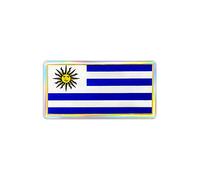 4R Quattroerre.it 494 Etiqueta Adhesiva 3D Bandera Uruguay HQ, 88 x 40 mm