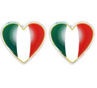 4R Quattroerre.it 497 Stickers 3D Bandera Corazón Italia HQ, 41 x 38 mm (Paquete de 2)