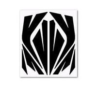 4R Quattroerre.it 5010 Kit Adhesivos Reflectantes para Motocicletas, Negro, 16 x 13,5 cm