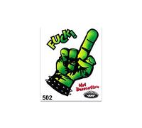 4R Quattroerre.it 502 Adhesivos Stickers Mano Fuck, 10 x 12 cm