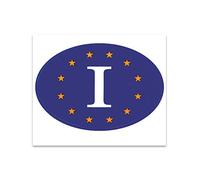 4R Quattroerre.it 536 Adhesivos Stickers Oval Italia-Europa, 10 x 12 cm