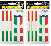 4R Quattroerre.it 5702 Adhesivo Reflectante Plasticker Set Banderas Italia, 13 x 9,5 cm (Paquete de 2)