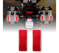 4R Quattroerre.it 5750 Reflectantes Adhesivos 3D para Maletines Moto, Rojo, 2 Piezas, 4 x 10 cm