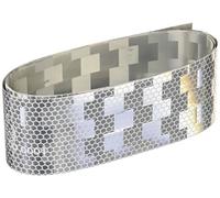 4R Quattroerre.it 5759 Rollo Reflectante Adhesivo para Maletas Motocicleta Homologado, Blanco, 5 x 100 cm