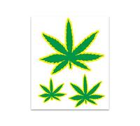 4R Quattroerre.it 6022 Adhesivos Stickers Hojas de Marihuana, 10 x 12 cm
