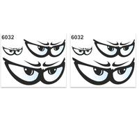 4R Quattroerre.it 6032 Adhesivos Stickers Ojos de Moto, 10 x 12 cm (Paquete de 2)