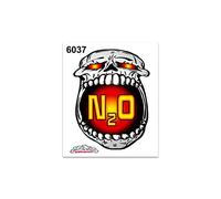 4R Quattroerre.it 6037 Adhesivos Stickers Cráneo N2O, 10 x 12 cm