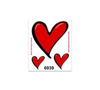 4R Quattroerre.it 6039 Adhesivos Stickers Corazón, 10 x 12 cm