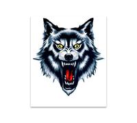 4R Quattroerre.it 6113 Adhesivos Stickers Fauces de Lobo, 10 x 12 cm