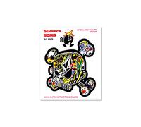 4R Quattroerre.it 6125 Adhesivos Stickers Bomb Cráneo 10 x 12 cm