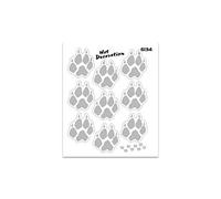 4R Quattroerre.it 6134 Adhesivos Stickers Patas de Lobo, Plata, 10 x 12 cm
