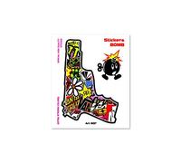 4R Quattroerre.it 6137 Adhesivos Stickers Bomb Pistola 10 x 12 cm