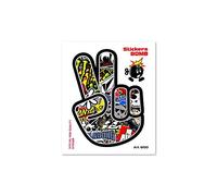 4R Quattroerre.it 6150 Adhesivos Stickers Bomb Saludos Motociclista 10 x 12 cm