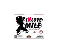 4R Quattroerre.it 6160 Adhesivos Stickers I Love Milf, 10 x 12 cm
