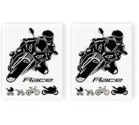 4R Quattroerre.it 6331 Pegatina Evolución Biker Motos, 10 x 12 cm (Paquete de 2)