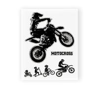 4R Quattroerre.it 6332 Pegatina Evolución Biker Cross, 10 x 12 cm