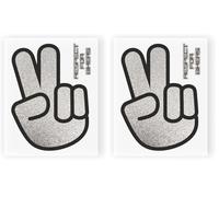 4R Quattroerre.it 6334 Pegatina Respeto a los Moteros, 10 x 12 cm (Paquete de 2)