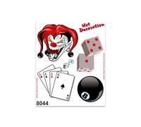 4R Quattroerre.it 8044 Adhesivos Dados Joker Cartas 14 x 16 cm, Multicolor