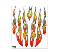 4R Quattroerre.it 911 Adhesivos Llamas 24 x 20 cm