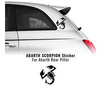 4R Quattroerre.it Adhesivo Escorpión para pilar lateral Fiat 500 Abarth, negro