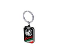 4R Quattroerre.it Llavero Alfa Romeo Corse, negro, 4,2 x 2,6 cm, Negro , Talla única