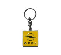 4R Quattroerre.it Llavero de coche compatible con Opel de metal, resistente y duradero, cierre con anilla, ideal para regalo, 90 x 35 mm, amarillo, 90 x 35 mm
