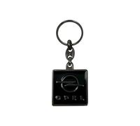 4R Quattroerre.it Llavero de coche compatible con Opel de metal, resistente y duradero, cierre con anilla, ideal para regalo, 90 x 35 mm, Negro, 90 x 35 mm