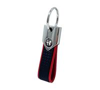 4R Quattroerre.it Llavero Elite Alfisti, carbono plateado holográfico con logotipo Alfa, rojo, Talla única