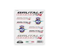 4R Quattroerre.it Pegatinas para MV Agusta Brutale 1000RR - Juego de 8 Pegatinas precortadas, Resistentes al Agua y a los Rayos UV, Made in Italy, Licencia Oficial, Hoja 160 x 135 mm