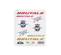 4R Quattroerre.it Pegatinas para MV Agusta Brutale - Juego de 8 Pegatinas precortadas, Resistentes al Agua y a los Rayos UV, Fabricadas en Italia, Licencia Oficial, Hoja 160 x 135 mm