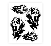 4R Quattroerre.it Quattro Erre 15765 - Adhesivo para coche Grito Negro Dimensiones Folio 140 x 160 mm