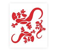 4R Quattroerre.it Villa D '15711 Pegatinas Recortadas en Forma supersagomati para Coche, Geco, Rojo, 10 x 12 cm