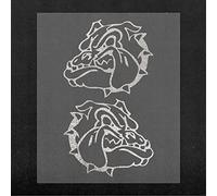 4R Quattroerre.it Villa D '15722 Pegatinas Recortadas en Forma supersagomati para Coche Bulldog SX + DX, Plata, 10 x 12 cm