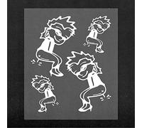 4R Quattroerre.it Villa D '15748 Pegatinas Recortadas en Forma supersagomati para Coche para Mujer PIS Lavable Mascota Perro Pipi, Blanco, 10 x 12 cm