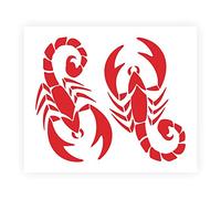 4R Quattroerre.it Villa D '15751 Pegatinas Recortadas en Forma supersagomati para Coche Tipo Escorpión, Rojo, 10 x 12 cm