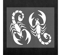 4R Quattroerre.it Villa D '15753 Pegatinas Recortadas en Forma supersagomati para Coche Tipo Escorpión, Color Blanco, 10 x 12 cm