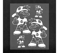 4R Quattroerre.it Villa D '15758 Pegatinas Recortadas en Forma supersagomati para Coche pícaro, Color Blanco, 10 x 12 cm