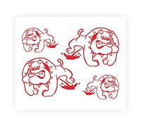 4R Quattroerre.it Villa D '15771 Pegatinas Recortadas en Forma supersagomati para Coche Perro PIS Lavable Mascota Perro Pipi, Rojo, 10 x 12 cm