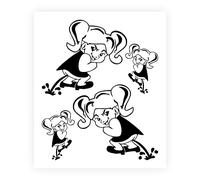 4R Quattroerre.it Villa D '15775 Pegatinas Recortadas en Forma supersagomati para Coche, Negro, 10 x 12 cm