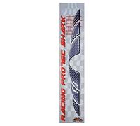 4R Quattroerre.it Villa D '19804 Pegatinas Racing Protec Shark 3D Negro/Plata Metalizado, Derecho E Izquierdo, 172 x 36 mm