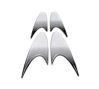 4R Quattroerre.it Villa D ', 19811 Adhesivos 3D Racing Wing, Plata Metalizado